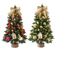 Árbol De Navidad De Escritorio Realista 45cm Adorno De Festividades Para Hogar Oficina Dormitorio Barra Decoración De Navidad Artificiales - details 1