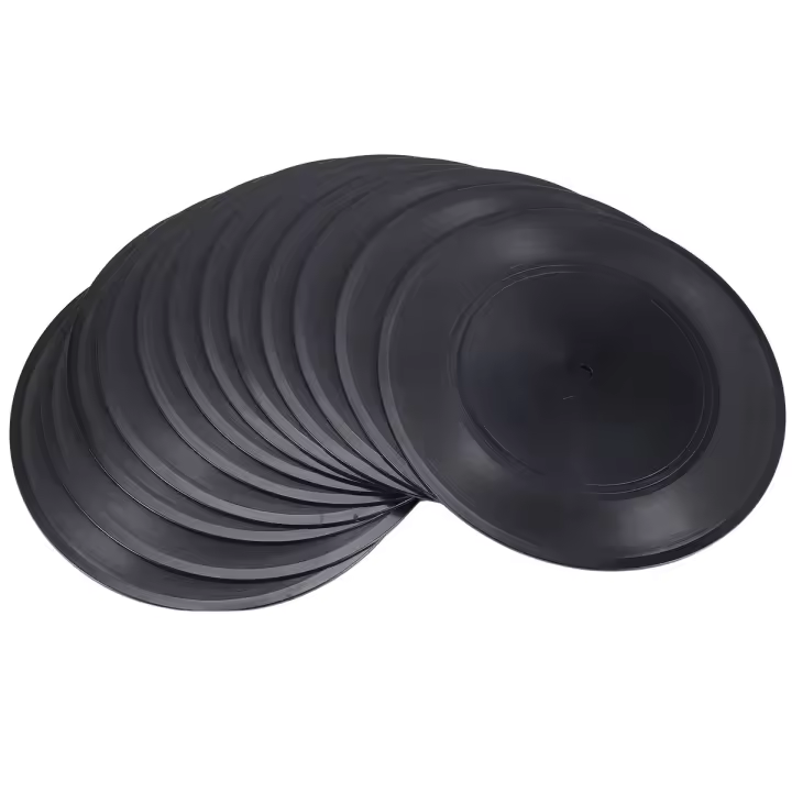 CD en blanco de 7 pulgadas para decoración de habitación, CD, decoración de pared, decoración de discos falsos negros (12 piezas) - 1