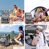 MOV-Mochila Grande impermeable y aislante para el frío, a prueba de fugas, para acampar, Playa, pesca, picnic, Viajes al Aire Libre, 30 L，Clavos para esterilla de picnic, compartimento superior isotérmico, compartimento para cubiertos, bandolera - details 3