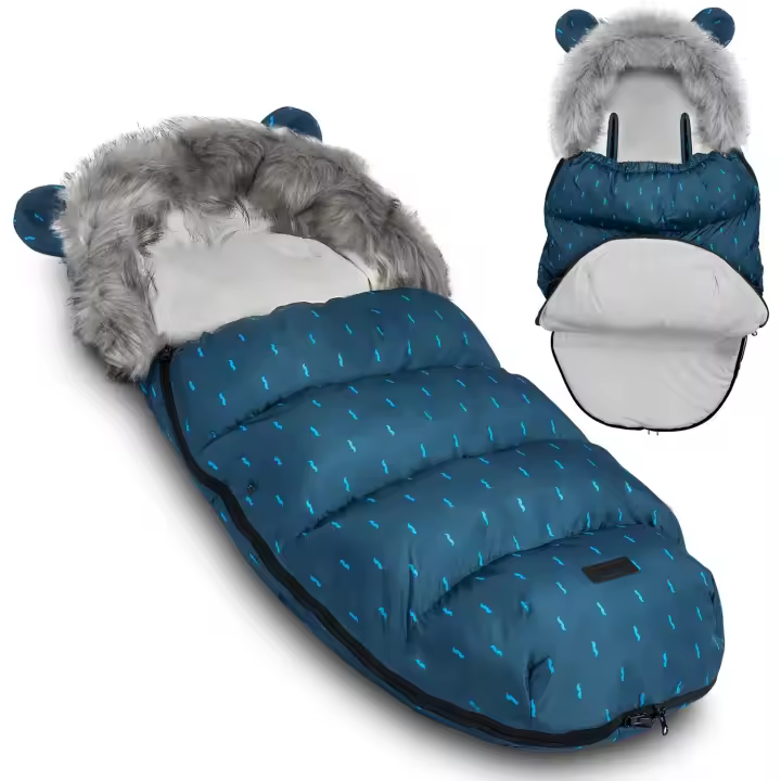 Saco de dormir para cochecito Elmi Ricokids, trineo, azul marino - 1