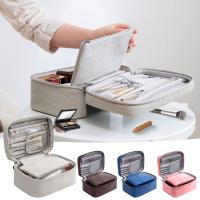 Organizador De Maquillaje Grande Con Brochas Y Bolsa De Viaje Pequeña Caja De Cosméticos Nylon Estilo Casual Cierre De Cremallera - details 0
