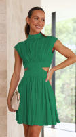 Vestido Largo Maxi De Verano Para Mujer Estilo Casual Elegante Sin Mangas Sin Espalda Color Sólido Personalizado - details 40