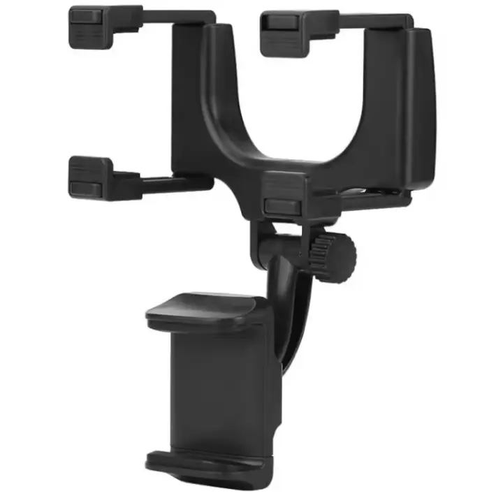 IPSDI Soporte de teléfono giratorio para coche, soporte multifuncional para espejo retrovisor, navegación GPS, 360 grados - 1