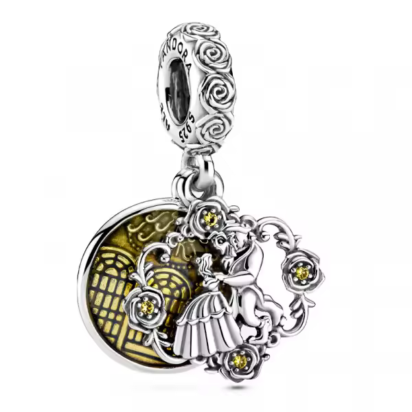 Pandora - Charm Colgante La Bella y la Bestia Bailando de Disney 799014C01 - 1