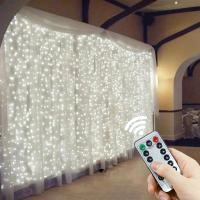 Luces De Navidad LED Para Cortina Con Control Remoto Decoración Para Árbol De Navidad Casa Bodas Dormitorio Fiesta Interna - details 5