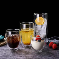 6PCS Taza De Café De Vidrio Borosilicato De Doble Capa De 80ml Insulada Para Leche Y Té Uso Doméstico Y Restaurante Regalo - details 7