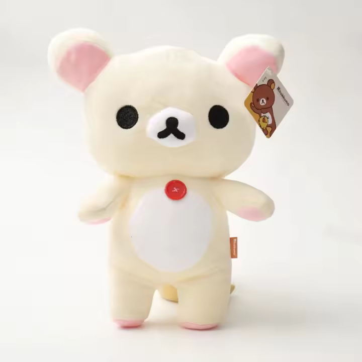 Muñeco De Peluche Rilakkuma De Fresa Kawaii Teddy Oso Anime Ropa Vestida Peluches Raccoon Regalo Para Niños Material De Poliéster Relleno De Algodón PP - 1