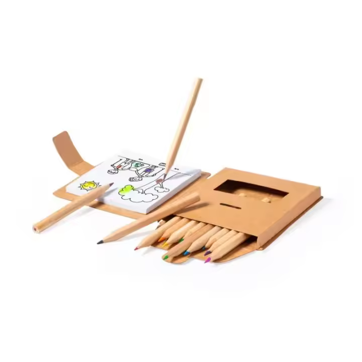 SET LAUGLIN con lápices y hojas de papel para colorear. - 1