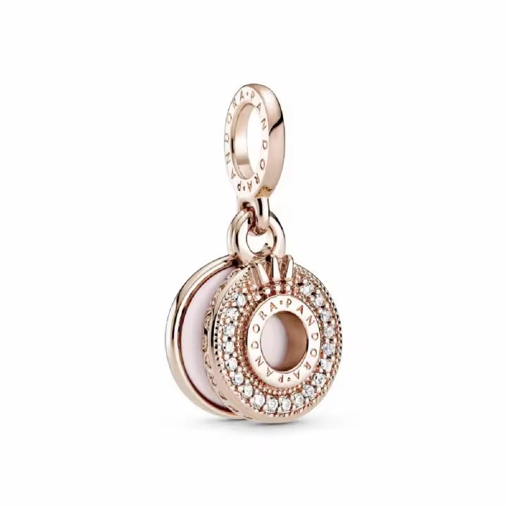 Charm colgante Pandora Corona de pavé brillante rosé - 1