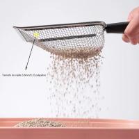 Shovel De Acero Inoxidable Para Arena De Gato 2X2mm Pores Finos Suministros Para Mascotas Apto Para Limpieza De Feces De Gatos Pequeños - details 8