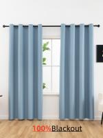 Cortinas Modernas De 100% Negro Con Encaje En La Cima, Material Suave Y Color Sólido Para Sala De Estar Y Dormitorio - details 7