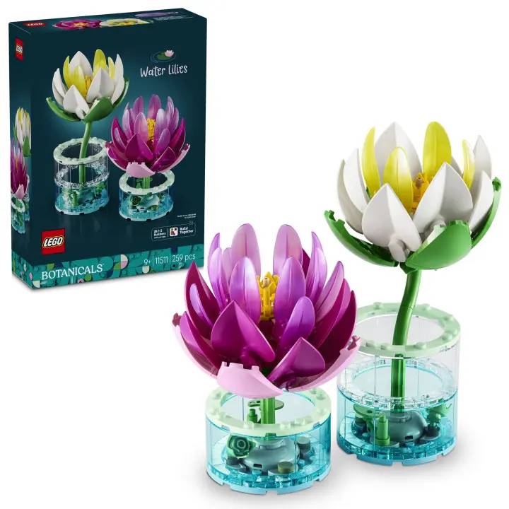 LEGO® 11511 Botanicals Nenúfares Artificiales y 2 Jarrones Transparentes - 1