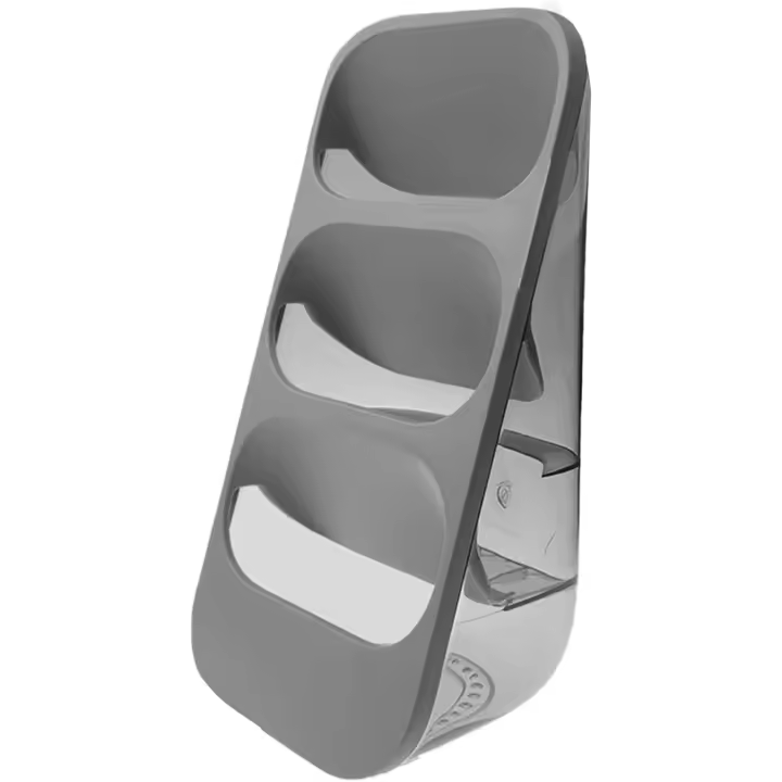 Organizador de maquillaje de gran capacidad con múltiples compartimientos, práctico y Limpio estante de escritorio para cosméticos, color gris. - 1