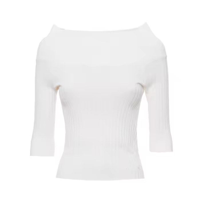 GUESS — Cod. W1GR0O  Jersey, mujer, cuello barco, tres cuartos mangas, solo color, con logo - 1