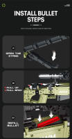 Bloques De Construcción De Rifle AWM Sniper 1336PCS Juguete De Arma Militar Con Telescopio Para Niños Regalo De Navidad - details 3