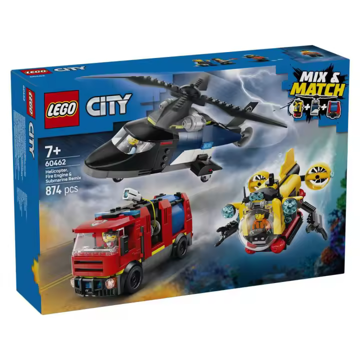 Lego City Remix: Helicóptero, Camión de Bomberos y Submarino Lego city LEGO - 1
