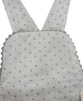Peto de bebe blanco de plumeti con gris en color unisex - details 1