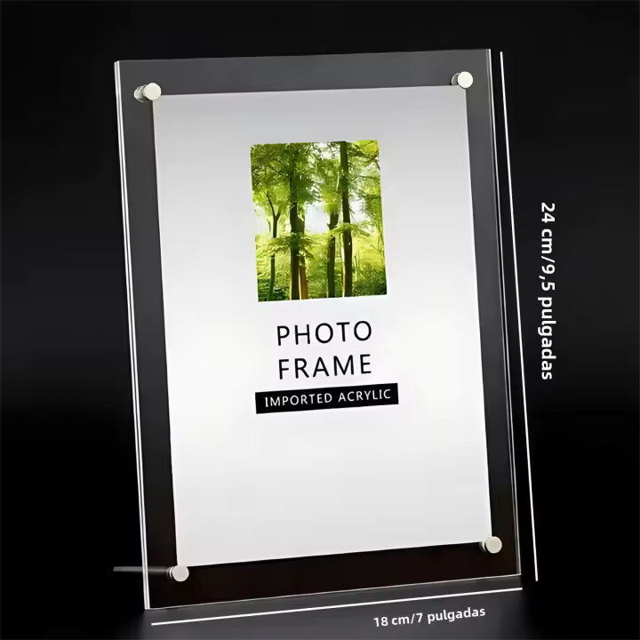 Marco De Fotos Transparente De Acrílico Soporte Para Tarjetas Fotográficas Kpop Álbum Poster Etiqueta Exhibidor De Escritorio Ornamento Clásico Estilo Material Plástico - 1