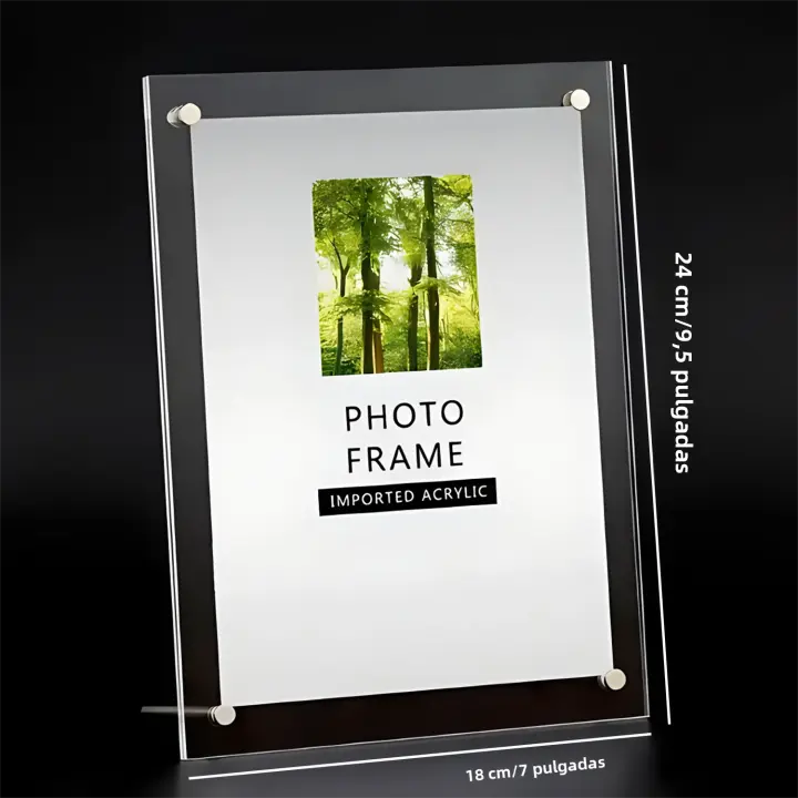 Marco De Fotos Transparente De Acrílico Soporte Para Tarjetas Fotográficas Kpop Álbum Poster Etiqueta Exhibidor De Escritorio Ornamento Clásico Estilo Material Plástico - 1