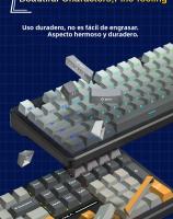 Teclado Mecánico De Juego AULA F108 100% Layout Tasa De Encuesta 1K Switch Lineal Hot Swappable Con Software De Macro - details 12