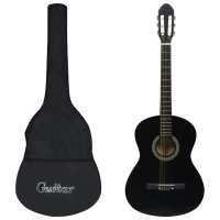 vidaXL Guitarra clásica para principiantes con funda 4/4 39" en color Marrón claro/Azul/Negro - details 2