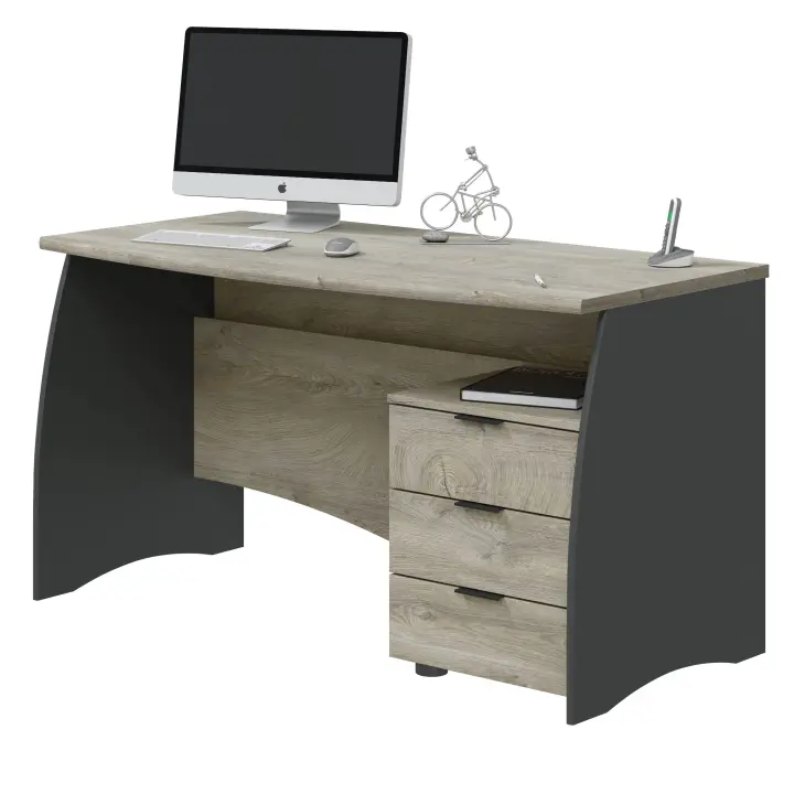 Habitdesign -Mesa de escritorio Stil Buc 3 cajones - 1