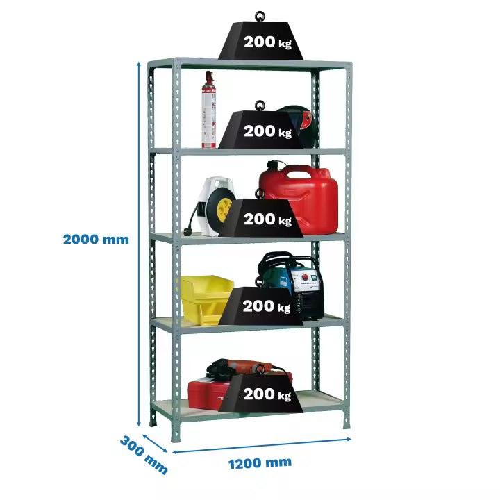 Estantería SIMONRACK SIMONRACK SimonrackMaderclick megaplus 5/300 galva/madera - 1
