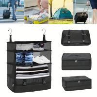 Organizador De Viaje Trípode Colapsable Para Ropa Eco-amigable De Tela Multiusos Para Acampar Al Aire Libre Y Uso En Armario - details 1