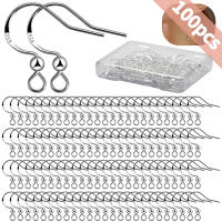 100pcs Oídos De Pescuezo De Plata Esterlina Para Joyería DIY Y Hecho a Mano Con Resorte Bola Accesorios De Joyería - details 1