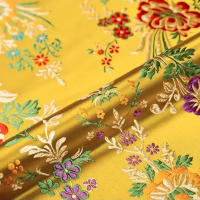 Tela De Brocado Floral Retro En Jacquard Para Vestido De Escenario Traje De Sastre Decoración Del Hogar Bolsa De Satén DIY Artículos De Tela - details 2