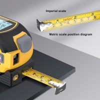 Medidor De Láser Y Cinta Métrica 3en1 Con Pantalla Digital Precisión Alta Medición Hasta 40M/60M Cinta De 5M Para DIY - details 8
