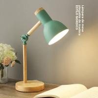 Lámpara De Mesa De Madera Creativa LED E27 Luz De Escritorio Protección Ocular Para Lectura Y Dormitorio Iluminación De Pared - details 4