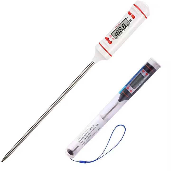 Termómetro Digital Para Cocina BBQ Alimentos Carne Pasteles Caramelo Fritos Asado Herramienta De Medición Metal Para Cocinar En Horno - 1