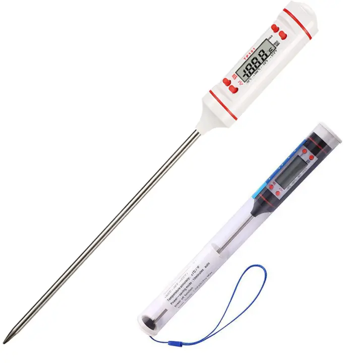 Termómetro Digital Para Cocina BBQ Alimentos Carne Pasteles Caramelo Fritos Asado Herramienta De Medición Metal Para Cocinar En Horno - 1
