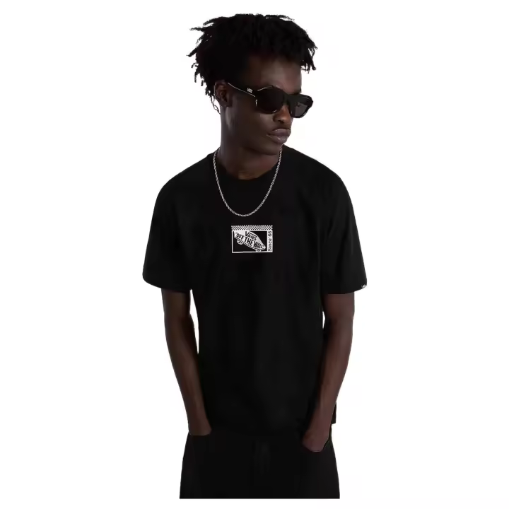 Camiseta de Manga Corta Vans Tech Box para hombre en color negro - 1
