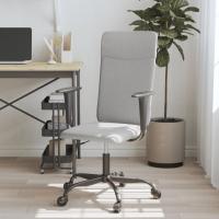vidaXL Silla de oficina altura ajustable tela en color Gris oscuro/Gris claro | cómodas modernas ergonómicas para comedor cocina salón hogar - details 1