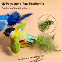 Juguete Interactivo Para Gatos Real Bird Sound Con Sonido De Pájaro Simulación Peluche Con Menta Juguete Para Gatos Y Gatitos - details 4