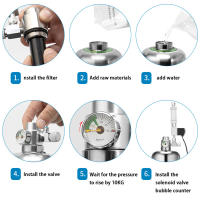 Generador De CO2 Para Acuario 1L 2L Sistema De Generador De Cilindro CO2 Inyección De Agua En Acero Inoxidable Con Medidor De Burbujas Para Plantas Acuáticas - details 2