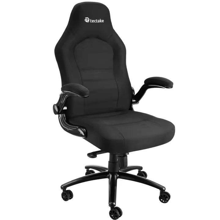 Tectake - Silla de oficina Springsteen | Silla de oficina ergonómica con cómoda tapicería | Suave funda de tela | Amortiguador de seguridad para ajustar la altura sin escalonamientos - 1