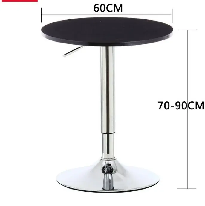 Mesas de Bar redondas CUADRADO  para bar, AJUSTABLE ALTURA 75-105CM mesa de centro informal ,muebles de Metal y madera altos para club nocturno, comedor, Bar moderno, Cocina, fiesta, - 1