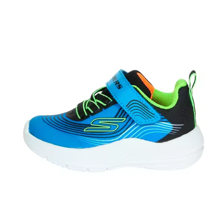Zapatilla NIÑO Skechers MICROSPEC ADVANCE 403926N/BLLM COLOR AZUL CON VERDE FLUOR, CIERRE CON ELASTICO Y BELCRO - 1