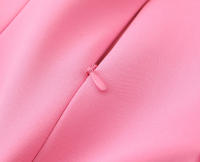 Vestido TRAFZA Para Mujer Estilo Romántico Y Chic Color Rosa Sólido Sin Mangas De Plisado Mini Vestido De Verano Para Vacaciones Y Fechas - details 10