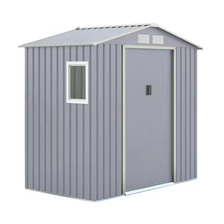 CASETA METALICA CORCEGA GRIS HIGH DOOR 2.13X2.05X1.27 M NORTENE - 1
