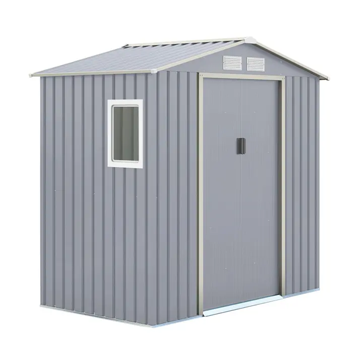 CASETA METALICA CORCEGA GRIS HIGH DOOR 2.13X2.05X1.27 M NORTENE - 1