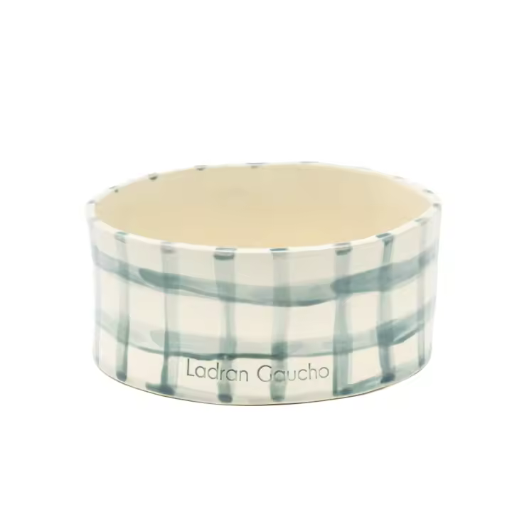 LADRAN GAUCHO - Comedero - Bowl para Perros de Alta Calidad y Diseño Exclusivo VICHI VERDE Hecho a Mano - Resistente, Artesanal y Bonito - 1