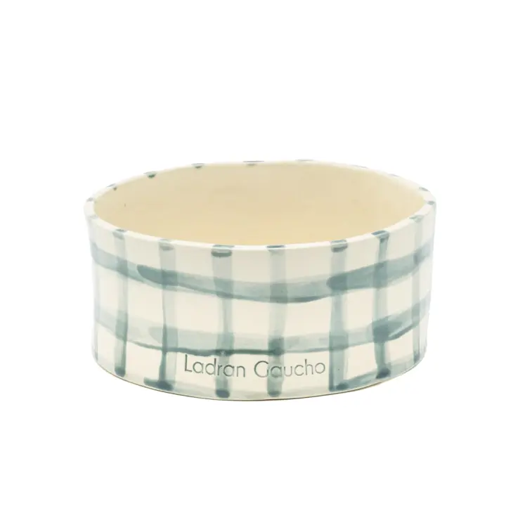 LADRAN GAUCHO - Comedero - Bowl para Perros de Alta Calidad y Diseño Exclusivo VICHI VERDE Hecho a Mano - Resistente, Artesanal y Bonito - 1