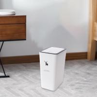 Bandeja De Basura Con Tapa Para El Hogar Adecuada Para Sala De Estar Y Baño Material PP Tamaño Compacto - details 1
