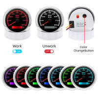 Gáuge De Velocidad Para Coche Y Barco 85mm Con Medidor De Horas Impermeable 7 Colores Retroiluminación 12V 24V Tacho Medidor De Velocidad - details 3