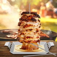 Rack De Asado Vertical Para Pato Y Pollo En Acero Inoxidable Soporte Para Churrasco Para Hogar Y Camping Picnic - details 7
