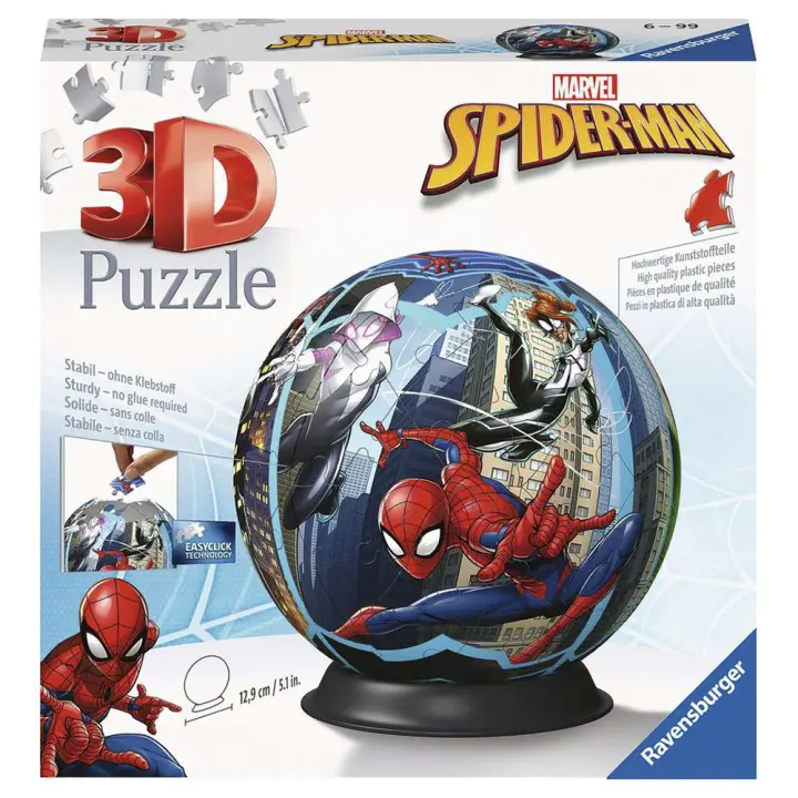 RAVENSBURGER PUZLE 3D SPIDERMAN 72 PIEZAS, 11563, TIENDA CON LICENCIA OFICIAL - 1